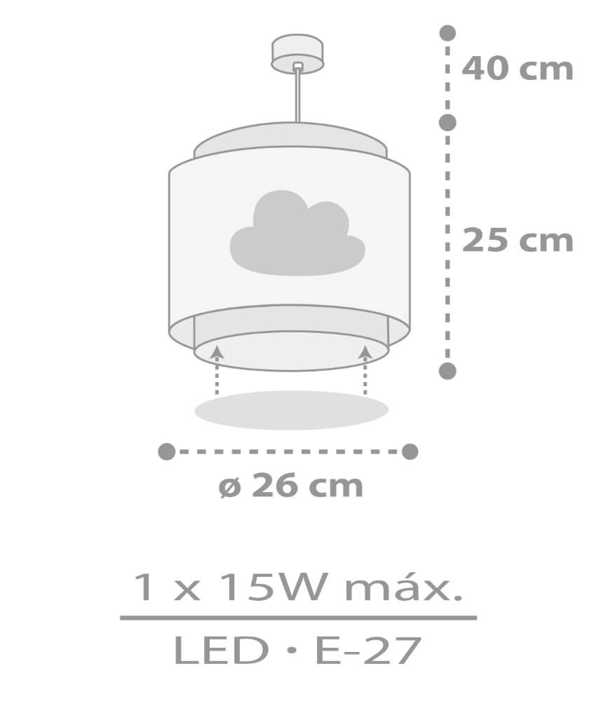Hanglamp Baby Dreams grijs Dalber 8420406760124