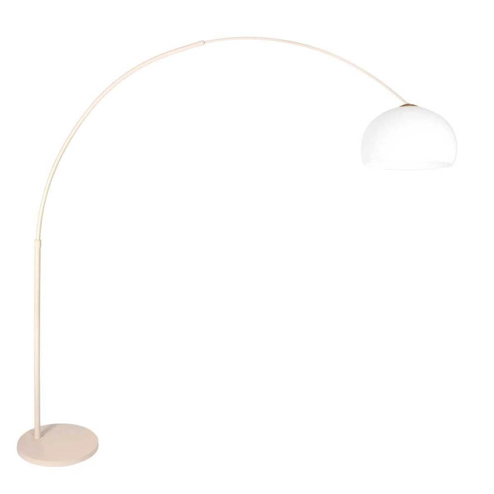 Booglamp Sparkled Light crème met witte bol kap Ø 45cm