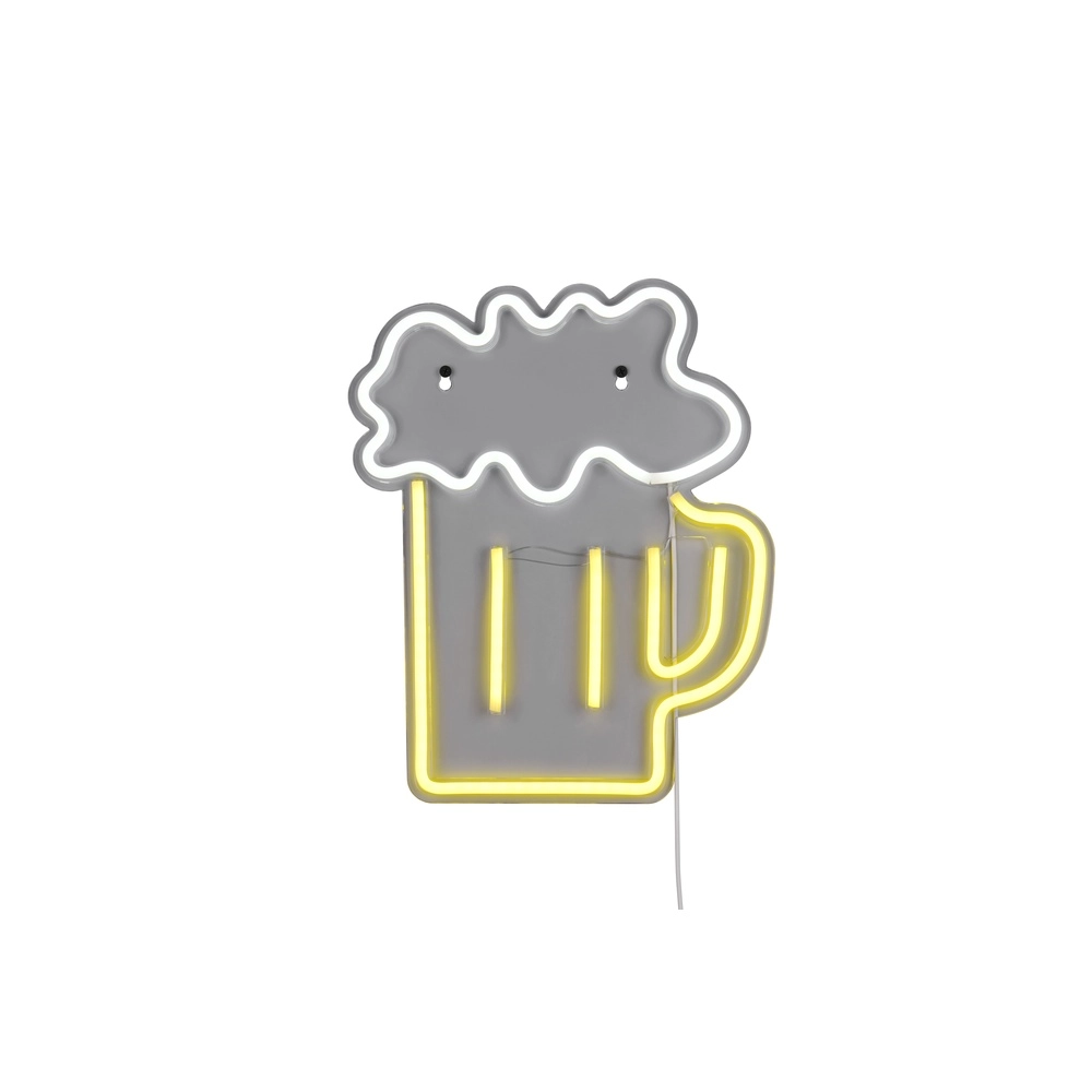 Neon wandlamp Beer geel Trio 4017807657470