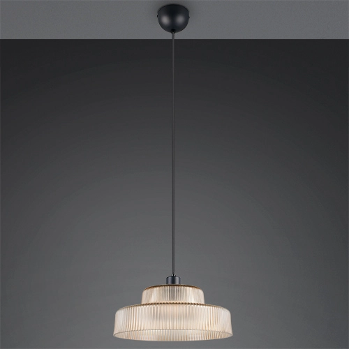 Klassieke hanglamp Abella amber glas Trio 4017807682021