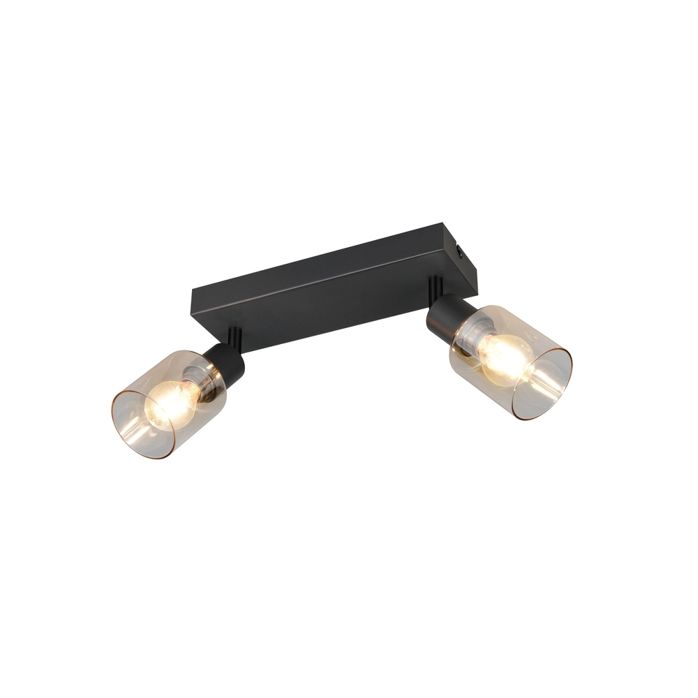 Plafondlamp Cadiz zwart 2-lichts Plafondlamp Cadiz zwart 2-lichts