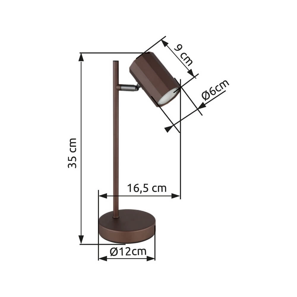 Bronzen tafellamp James enkel Globo 9007371453894