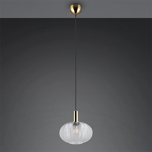 Klassieke hanglamp Elvezia transparant glas Trio 4017807682045