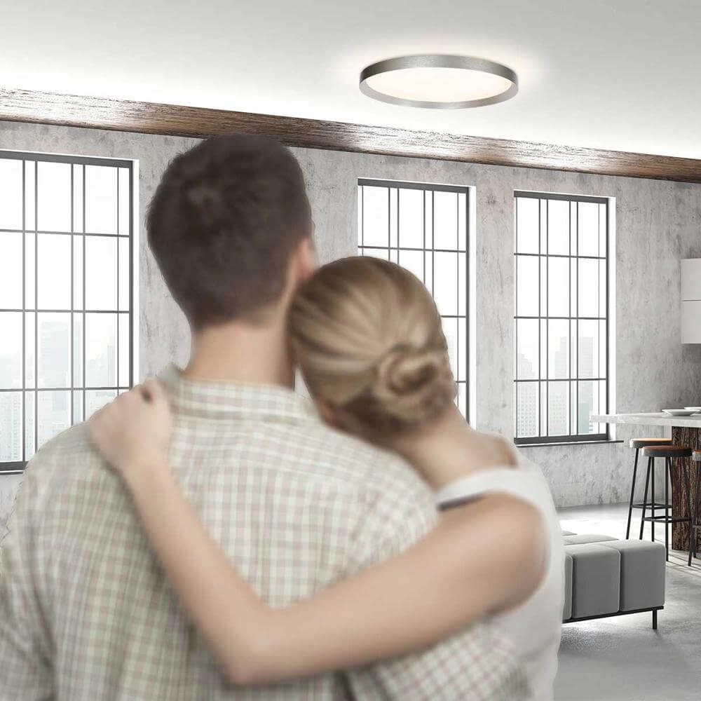 Strakke plafondlamp Flady metaal Ø 50cm Steinhauer 8712746176230