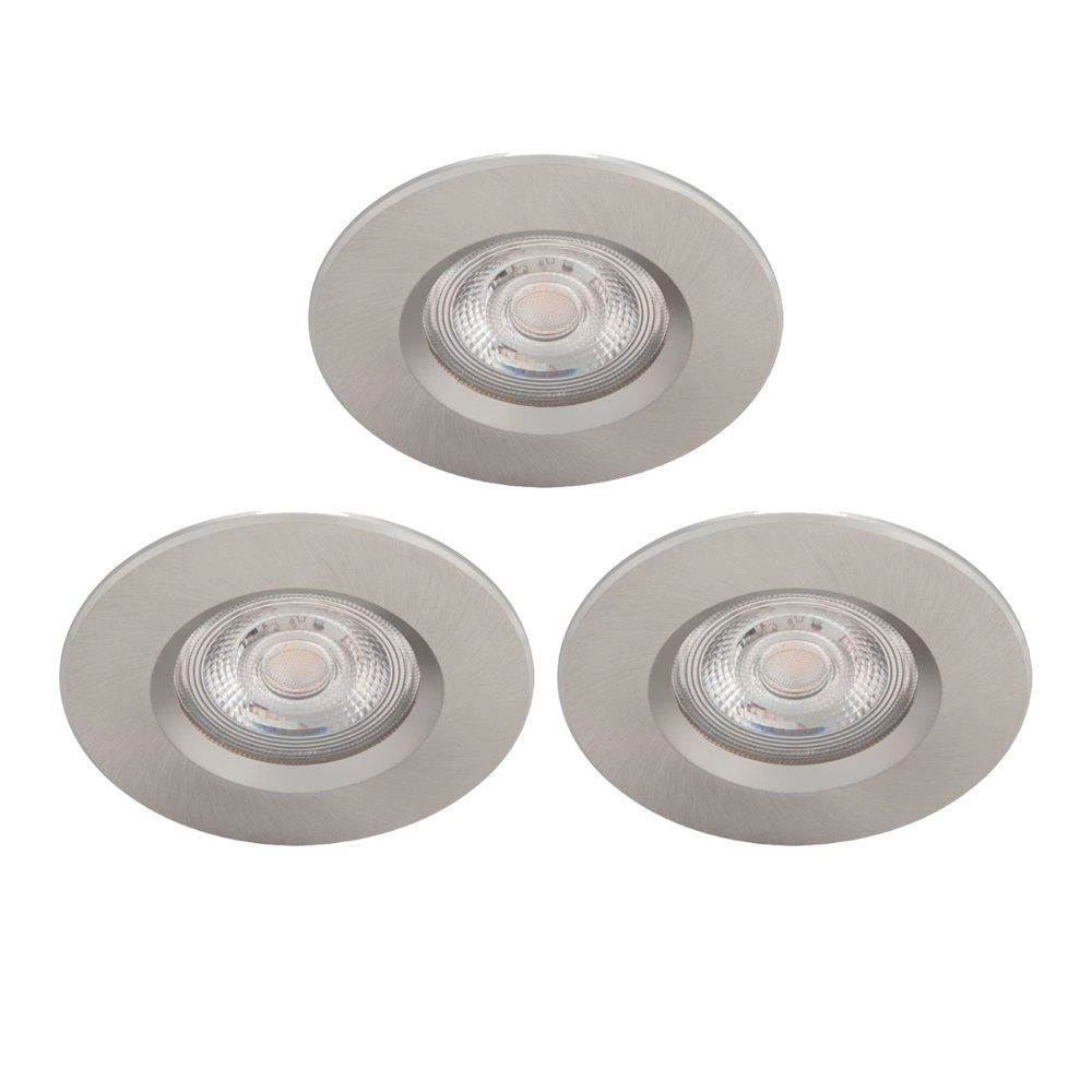 Led inbouwspots Dive (3x) 3x5w - 2700K - 8,5cm nikkel mat