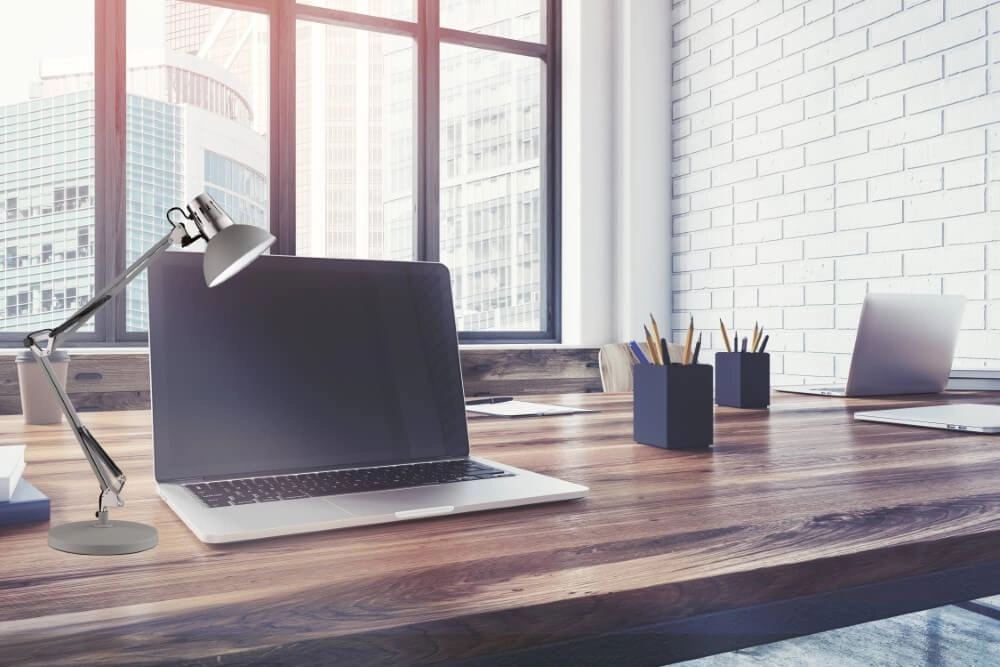 Stoere bureaulamp Pit grijs Fischer & Honsel 4001133982719