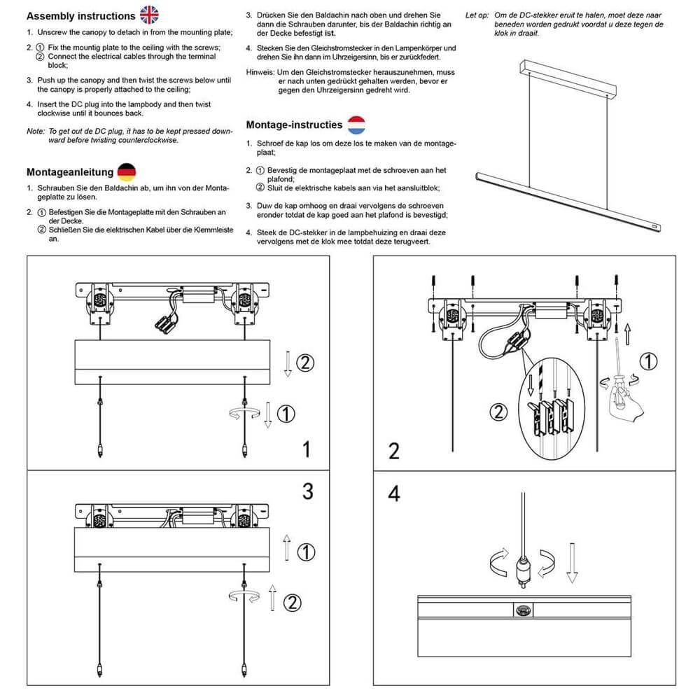 Design hanglamp Fluxy 160cm grijs Steinhauer 8712746177848