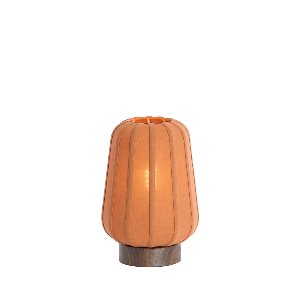 Nachtkastlamp Bibury Ø 20cm - terracotta linnen Light & Living 8717807794224