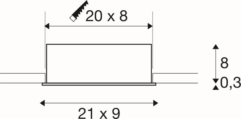 Vierkante led inbouwspot Kadux Triple 3x Led - zwart - 3000K SLV 4024163278867