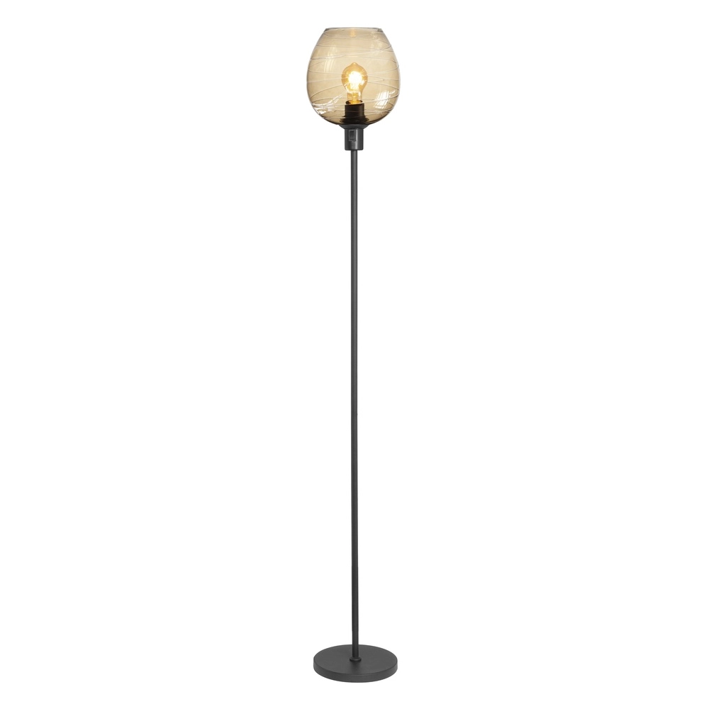 Vloerlamp Fantasy zwart met goud glas Ø 22cm