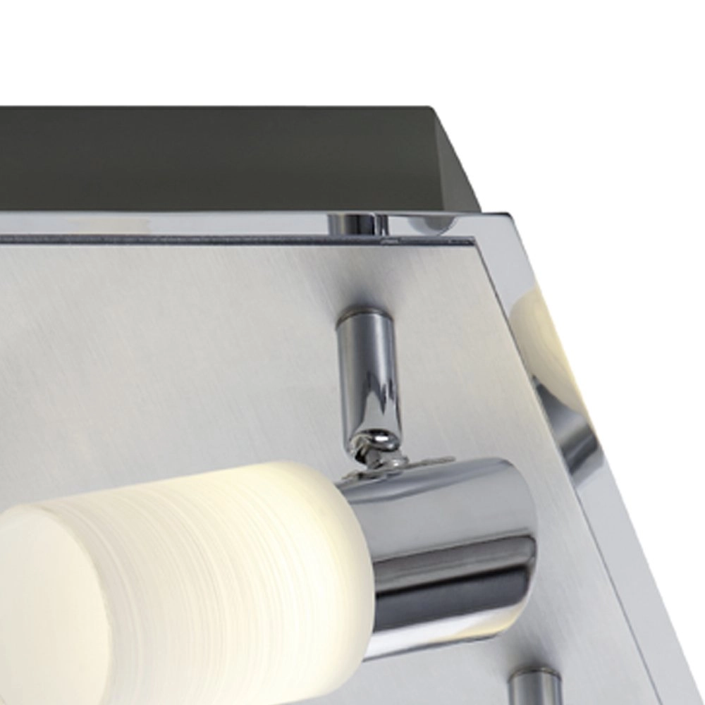 Design plafondspot Series 8214 Square 4-lichts metaalgrijs met chroom Trio 4017807220926