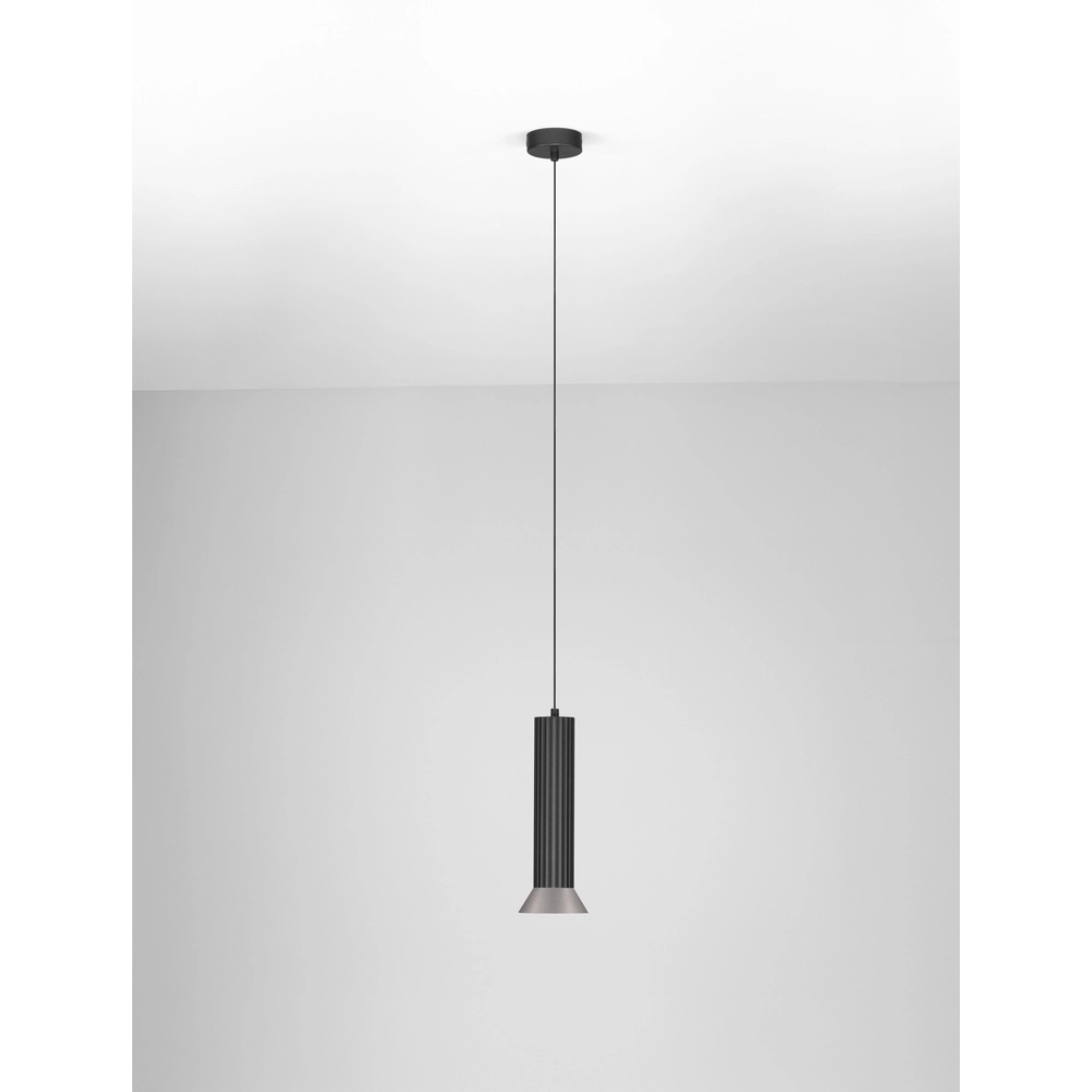 Hanglamp Luvia zwart met brons Lyora 5212017475589