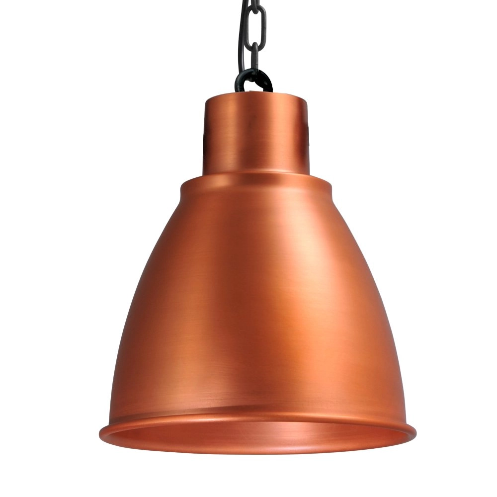 Roodkoperen eetkamerlamp Industria 3x27 roodkoper met zwart Masterlight 8718121230405