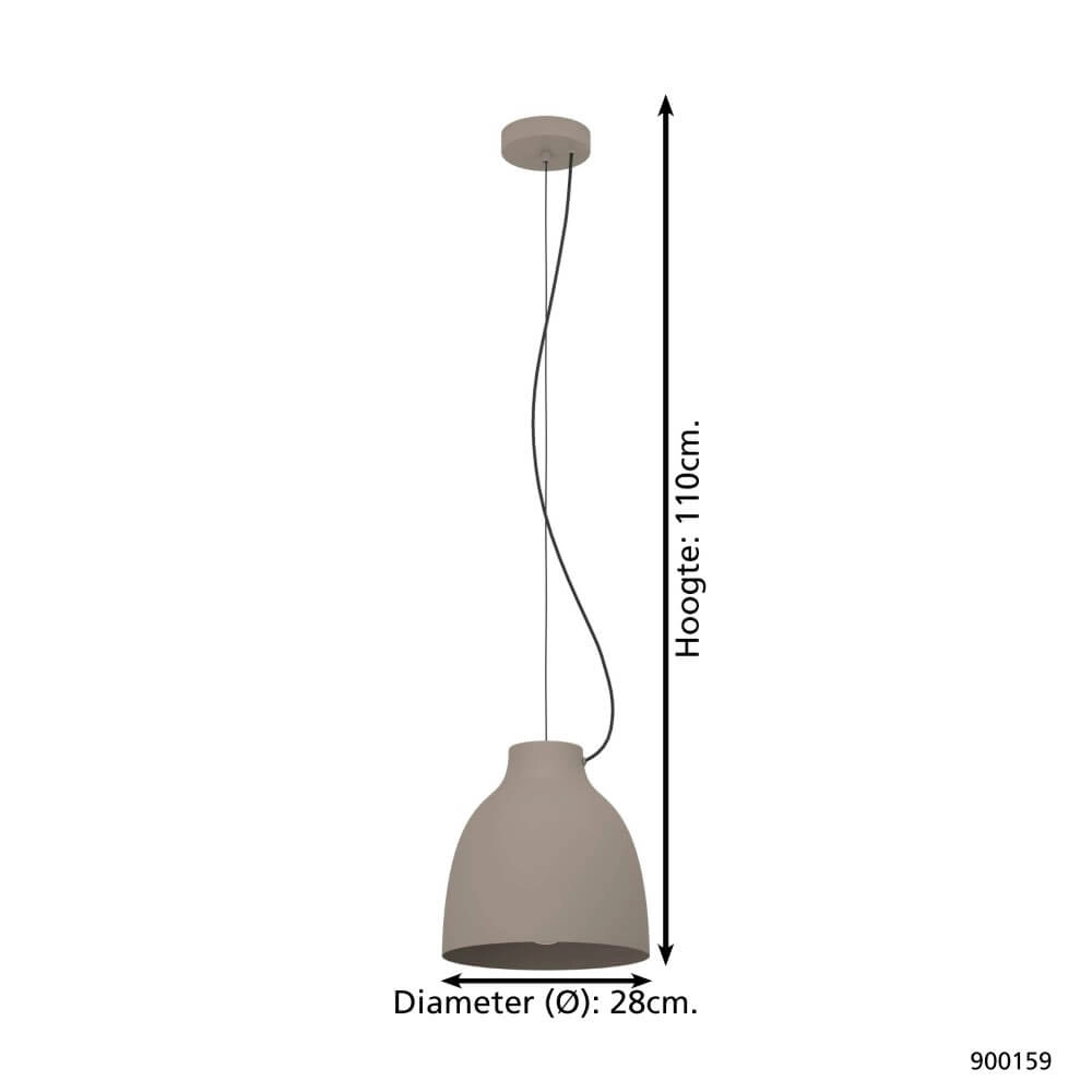 Taupe hanglamp Camasca Ø 28cm Eglo 9008606239061