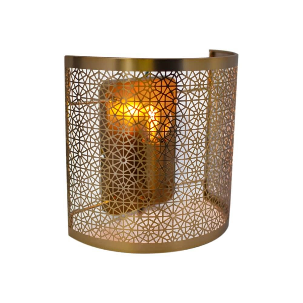 Wandlamp Hermine mat messing