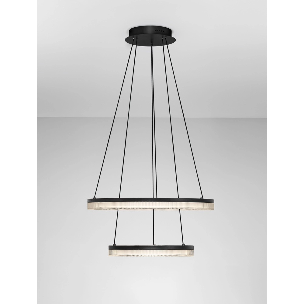 Zwarte hanglamp Lonela dubbel Zwarte hanglamp Lonela dubbel