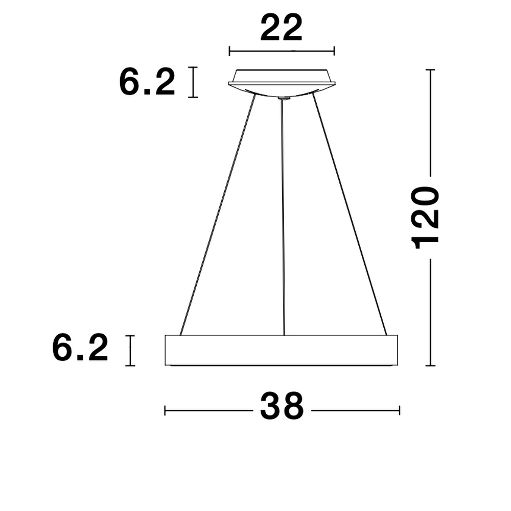 Hanglamp Rando Thin goud Ø 38cm Lyora 5212017420169