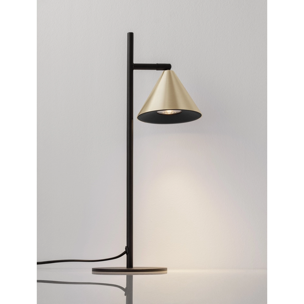 Tafellamp Conico zwart met goud Lyora 5212017475459