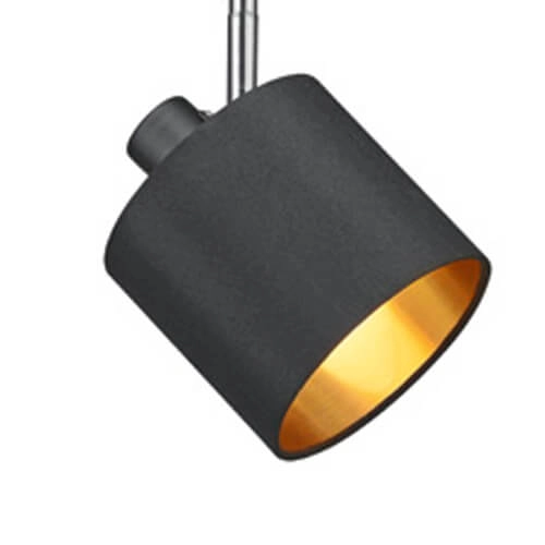 2-fase rail lamp Duoline zwart met goud Trio 4017807472295