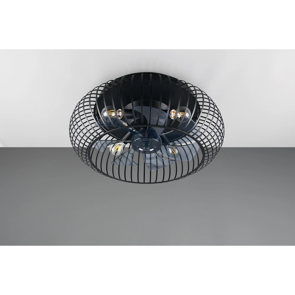 Zwarte ventilator Johanna Ø 61cm Trio 4017807688115