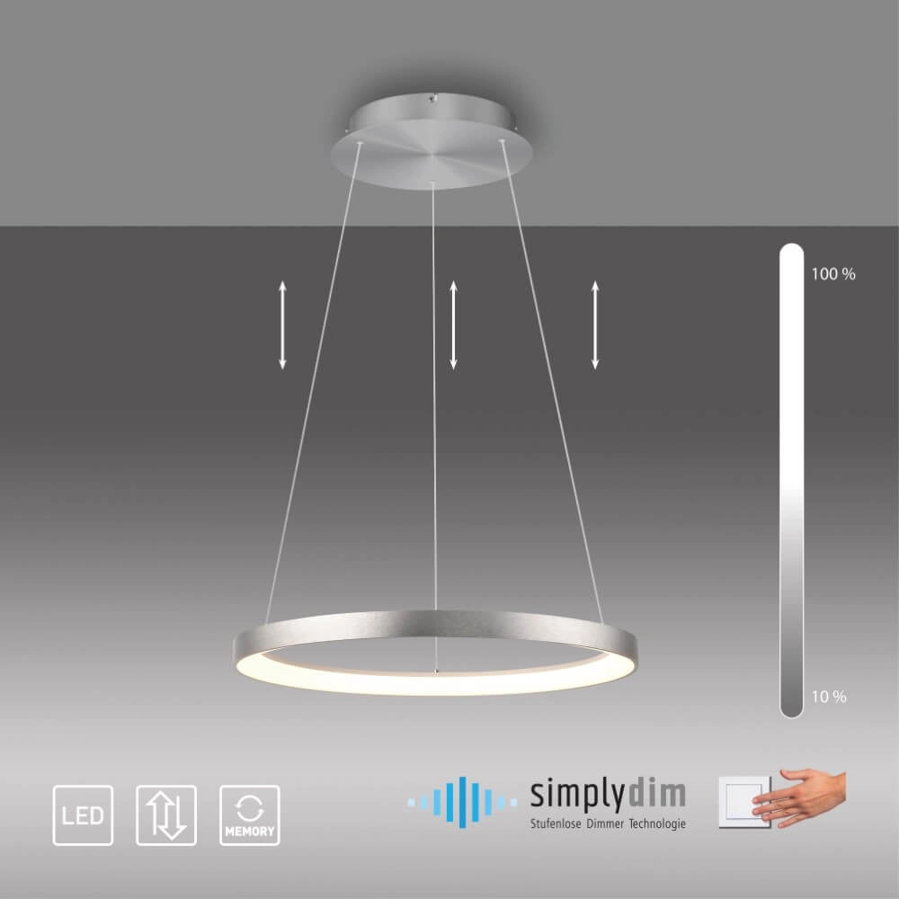 Ronde hanglamp Hoop aluminium Paul Neuhaus 4012248384718