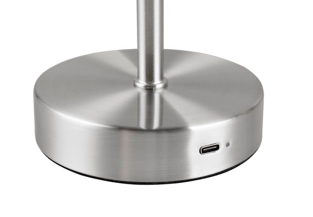 Oplaadbare tafellamp Jeff mat nikkel Trio 4017807601589