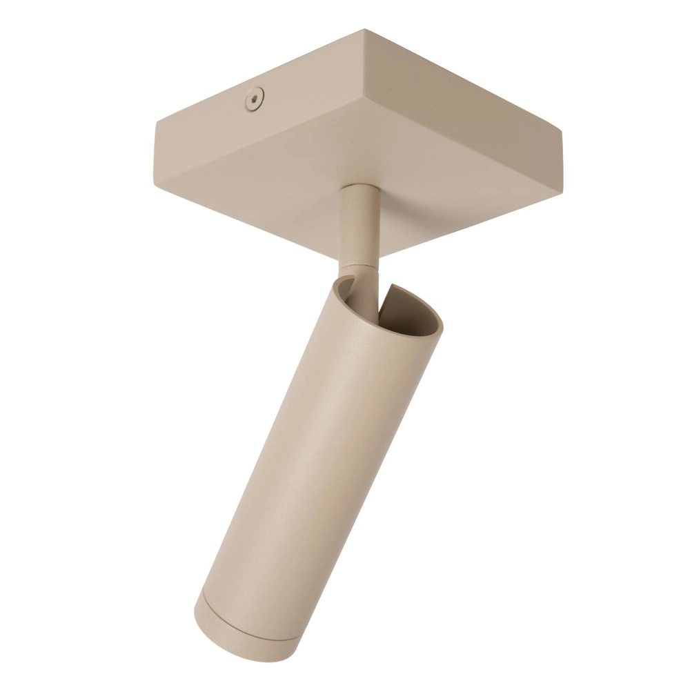 Strakke plafondlamp Grado zand bruin Lucide 5411212221704