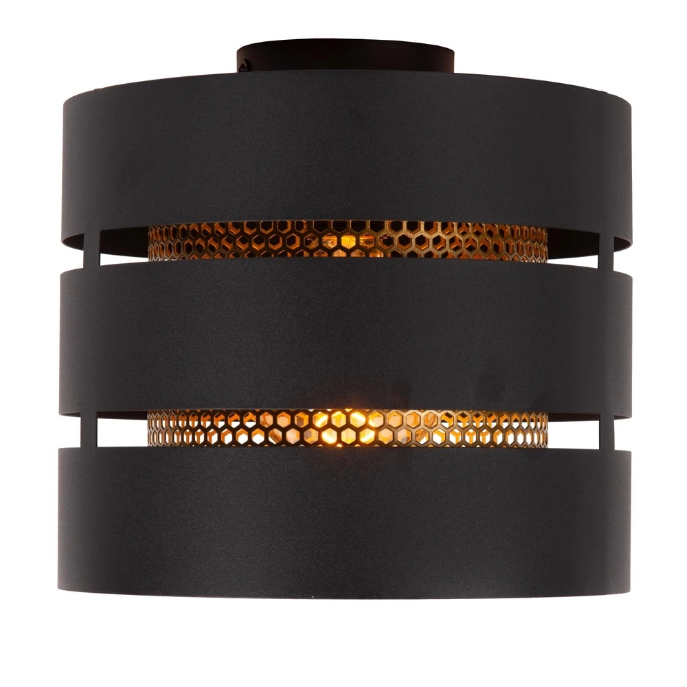 Plafondlamp Rosas Ø 26cm zwart met goud Lucide 5411212211804