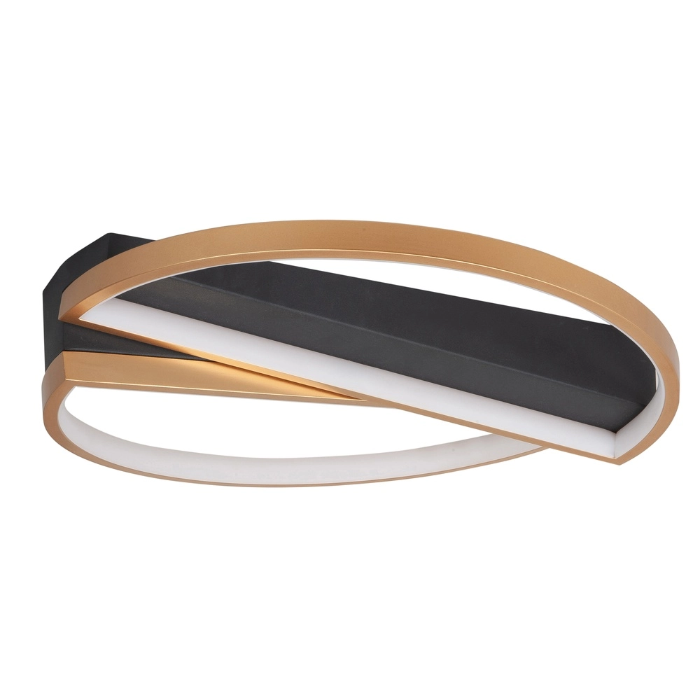 Design plafondlamp Helios zwart met goud Ø 44cm