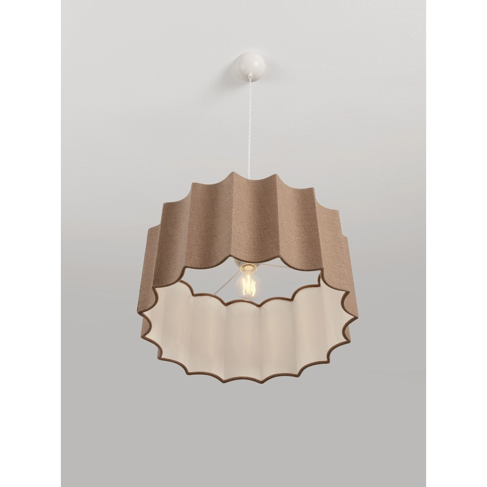 Design hanglamp Alve koffie bruin Ø 45cm Lyora 5212017493651