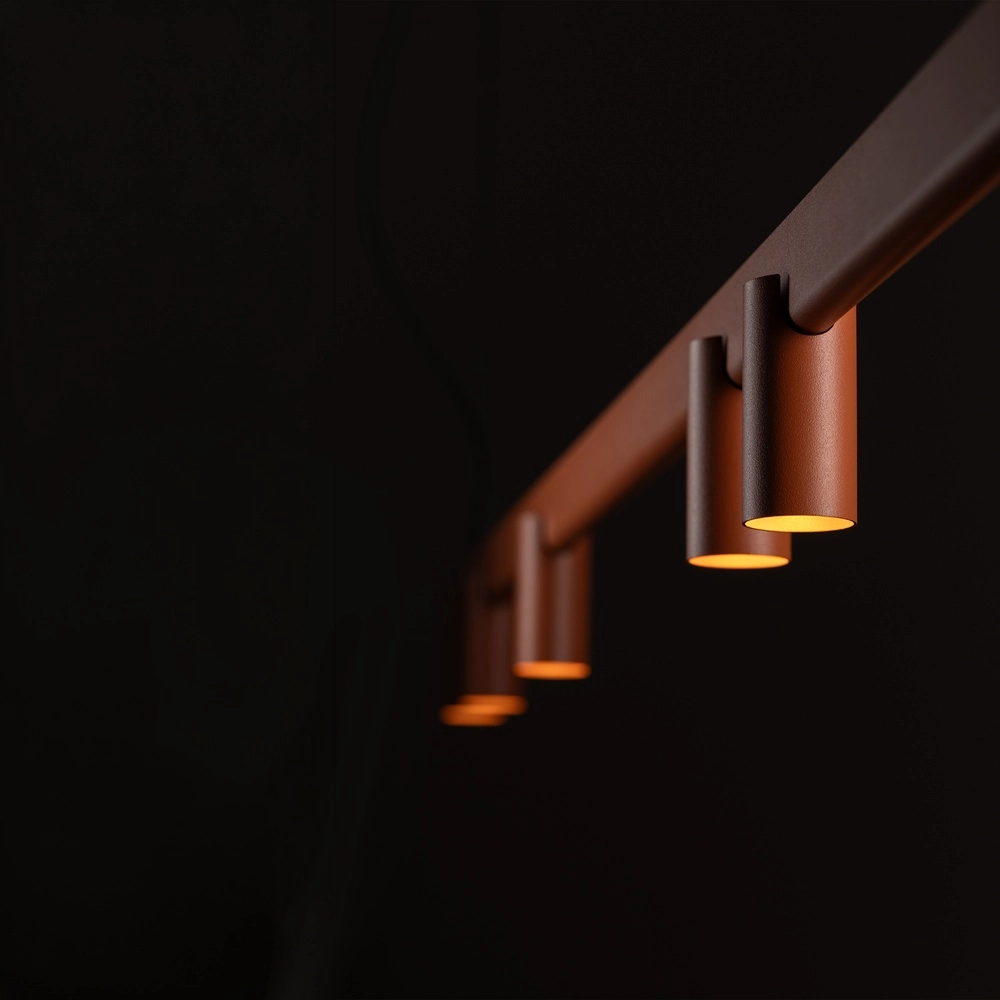 Design hanglamp Fourty 8-lichts terracotta Lyora 5903139124249