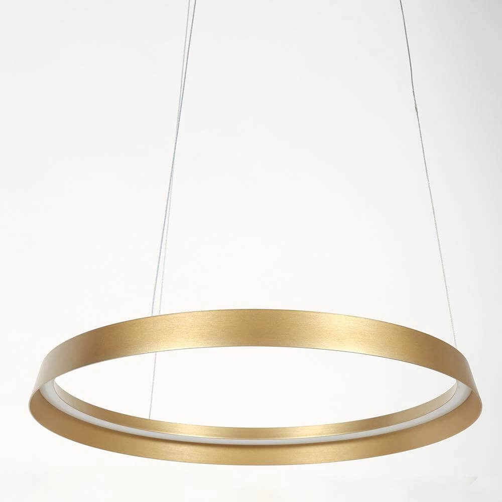 Strakke hanglamp Ringlux goud Ø 60cm Steinhauer 8712746171969