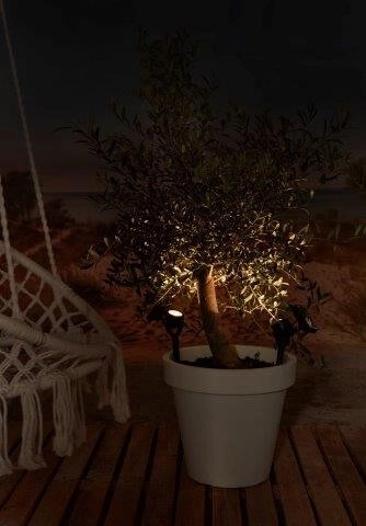 Set van 3 prikspots Zamora zwart solar Luxform 8719099193396