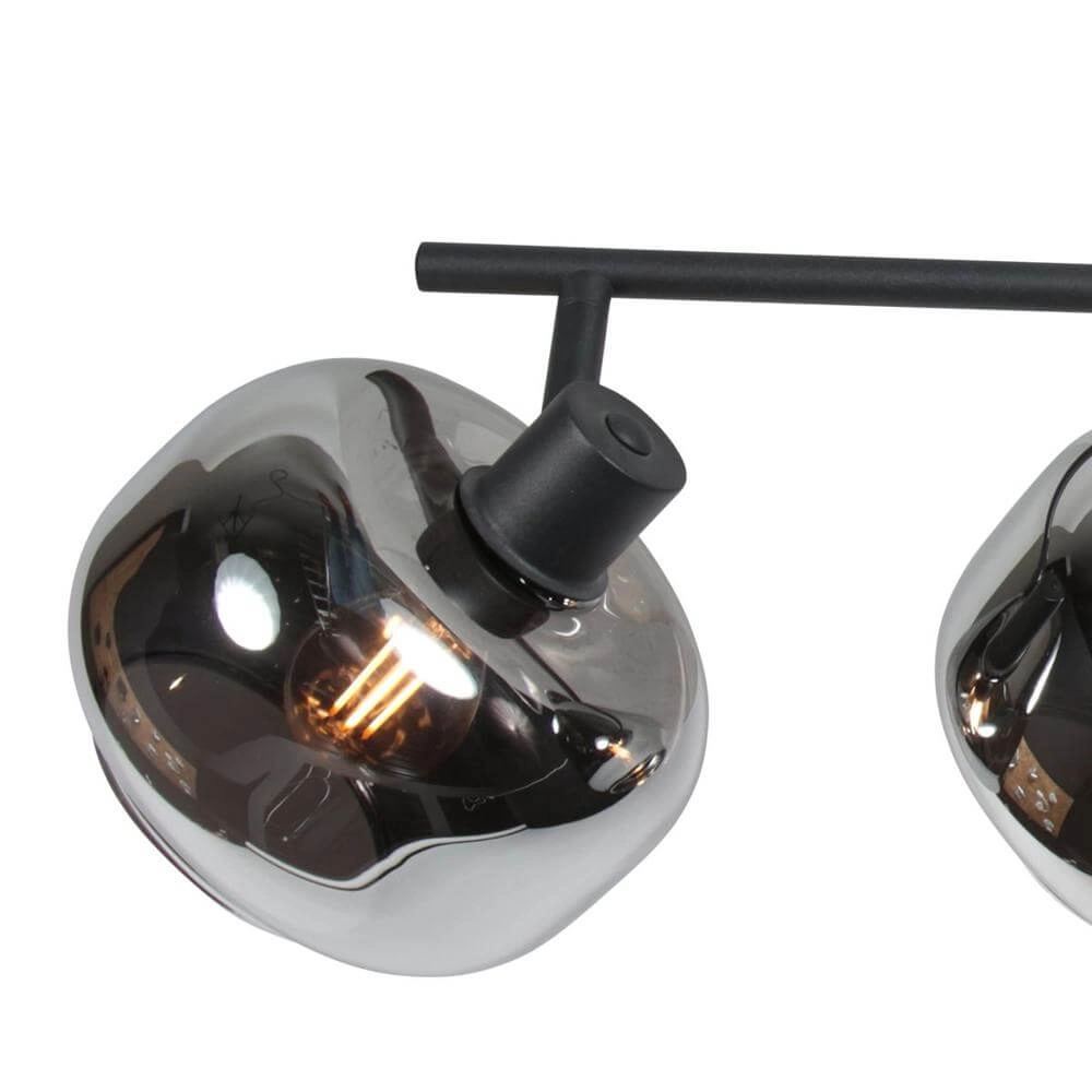 Zwarte plafondlamp Tenebris 4-lichts Steinhauer 8712746178135