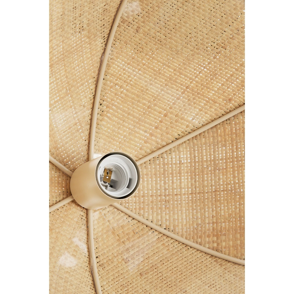 Ø 55cm hanglamp Sulina raffia met groen Light & Living 8717807762414