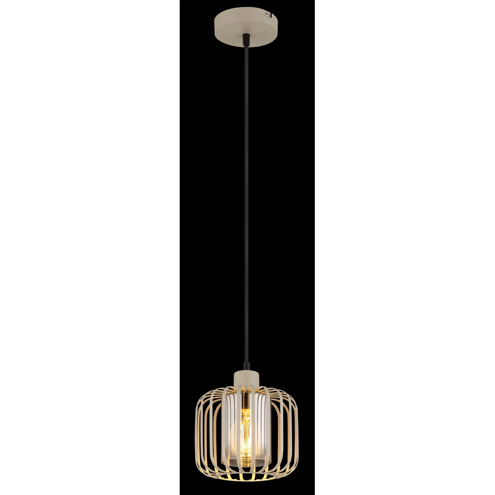 1-lichts hanglamp Alfred zand bruin Ø 18cm Globo 9007371525614