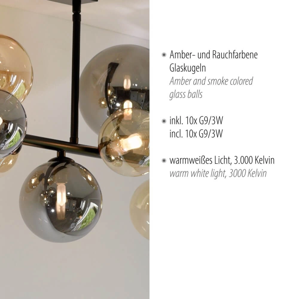 Design plafondlamp Popsicle 10-lichts Paul Neuhaus 4012248375518