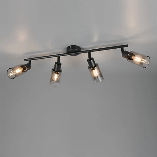 Design plafondlamp Mars 4-lichts zwart