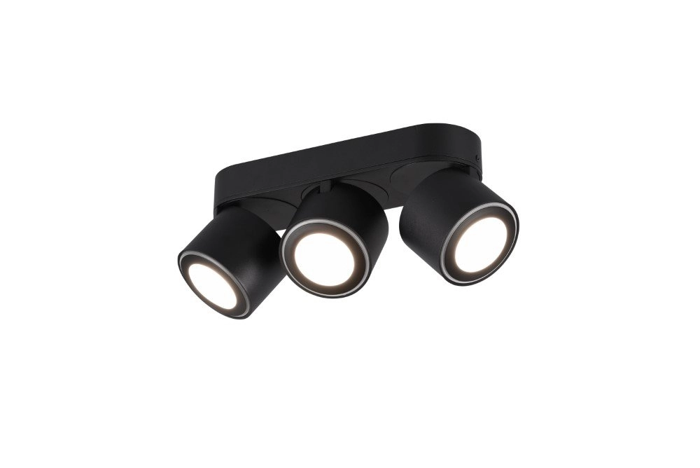 Zwarte led spot Taurus 3-lichts Trio 4017807473698