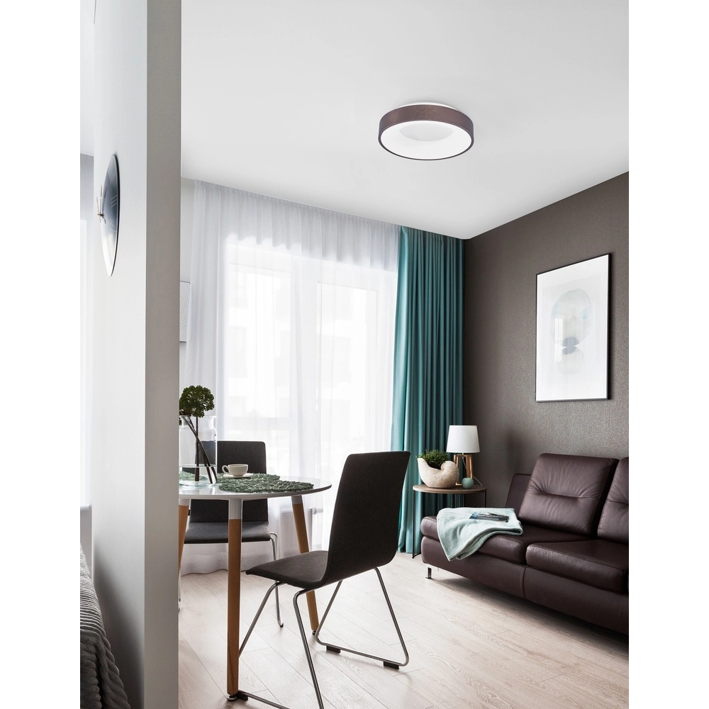 Plafondlamp Rando Thin koffie bruin Ø 38cm Lyora 5212017420053