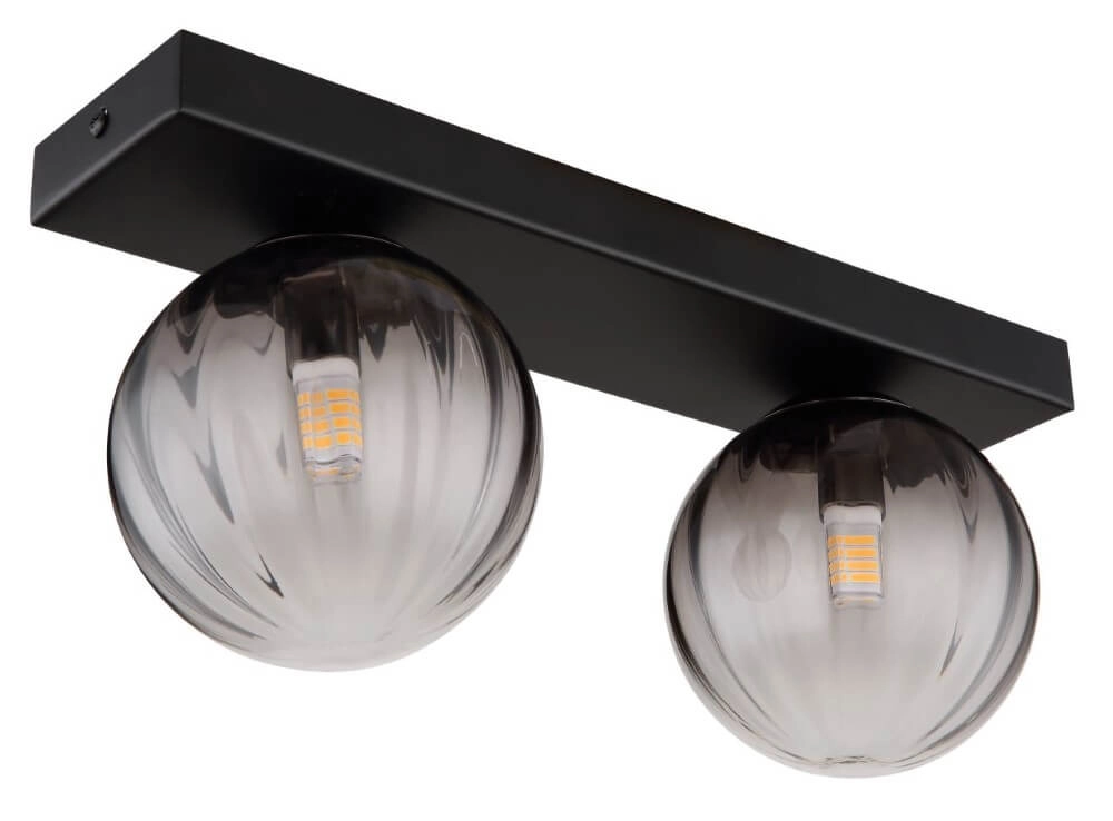 2-lichts plafondlamp Dallerta smoke glas Globo 9007371449576