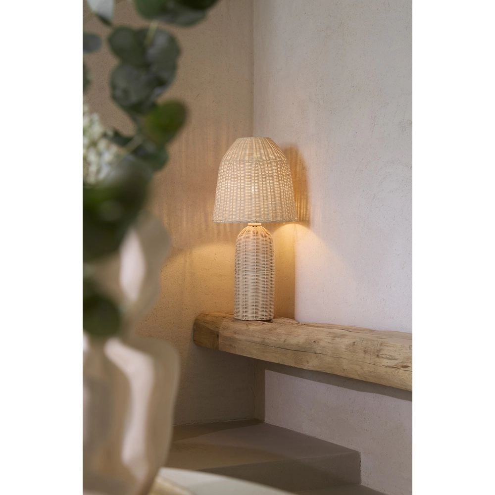Rotan schemerlamp Mandor Ø 28,5cm - donker rotan Light & Living 8717807820541