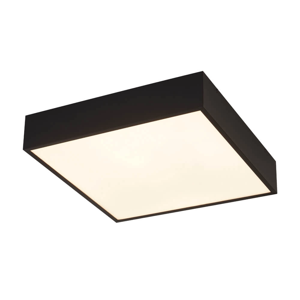 Badkamer plafondlamp Zeus vierkant zwart Badkamer plafondlamp Zeus vierkant zwart