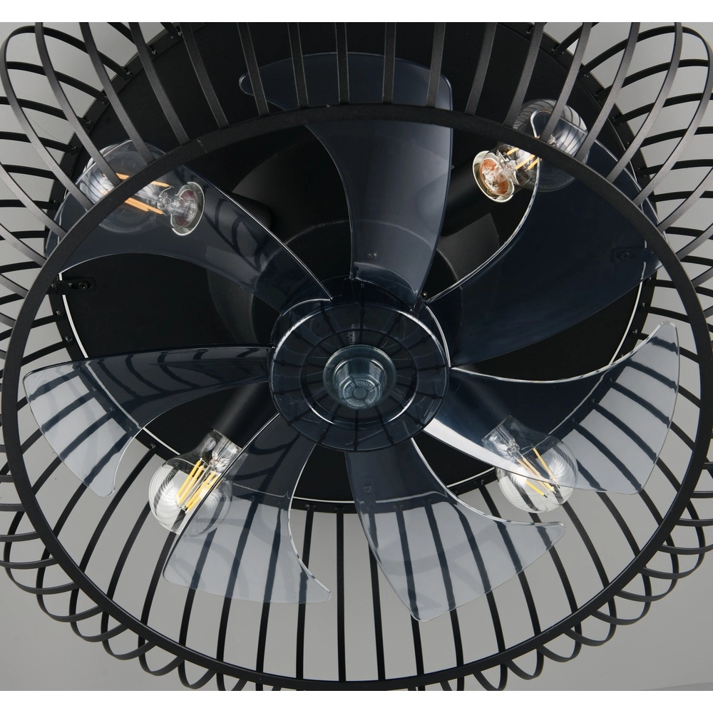 Zwarte ventilator Johanna Ø 61cm Trio 4017807688115