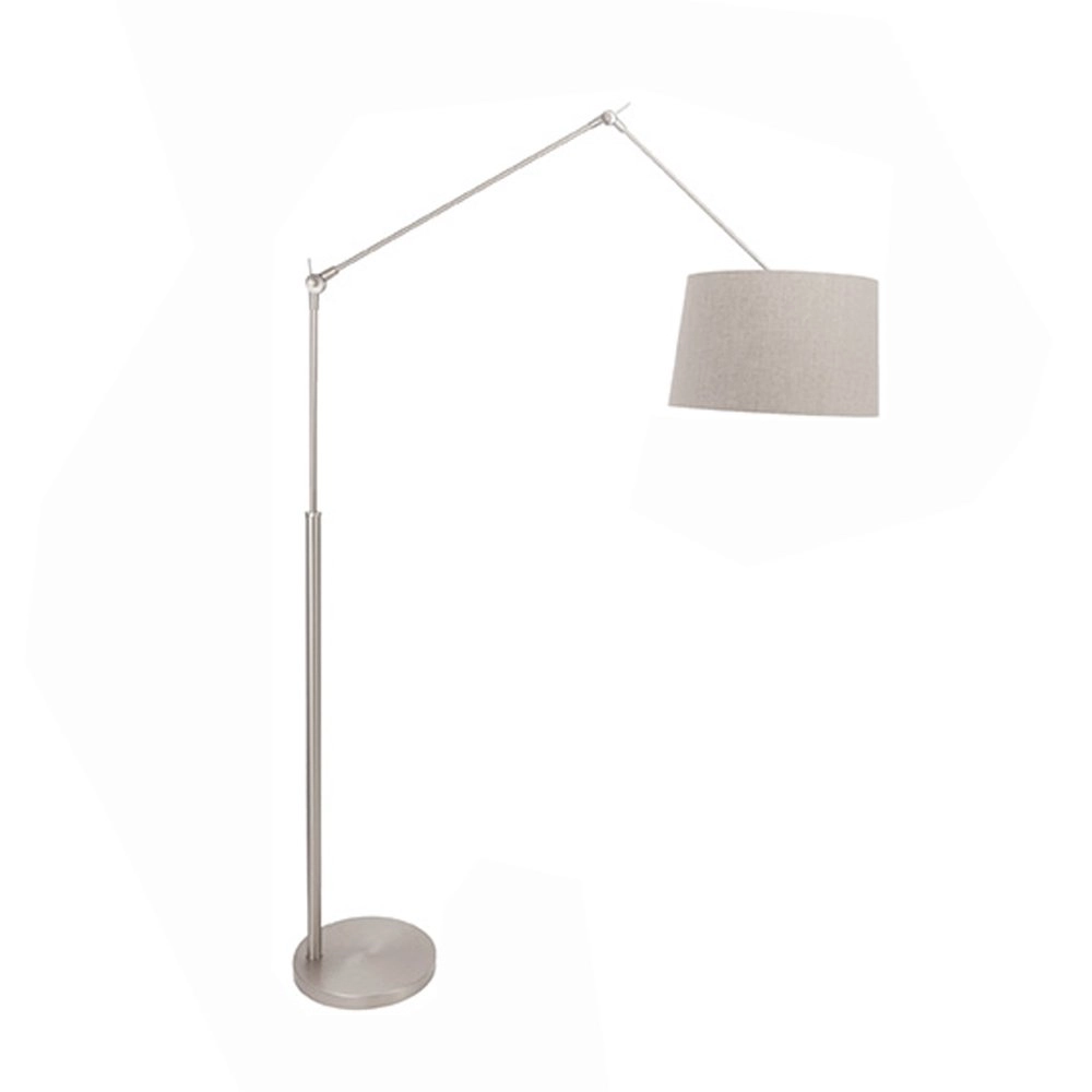 Vloerlamp Gramineus 165cm grijs met linnen grijze kap Steinhauer 8712746093759