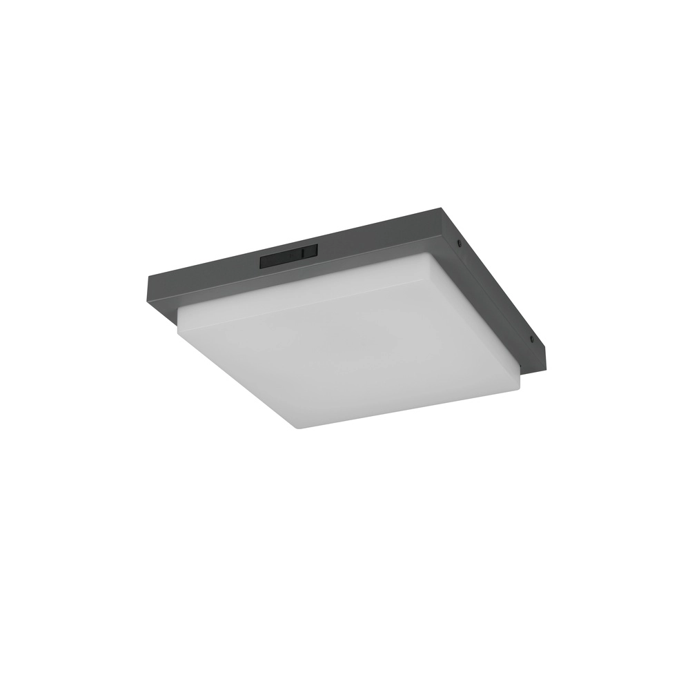 Plafondlamp Bermejo vierkant antraciet Trio 4017807648355