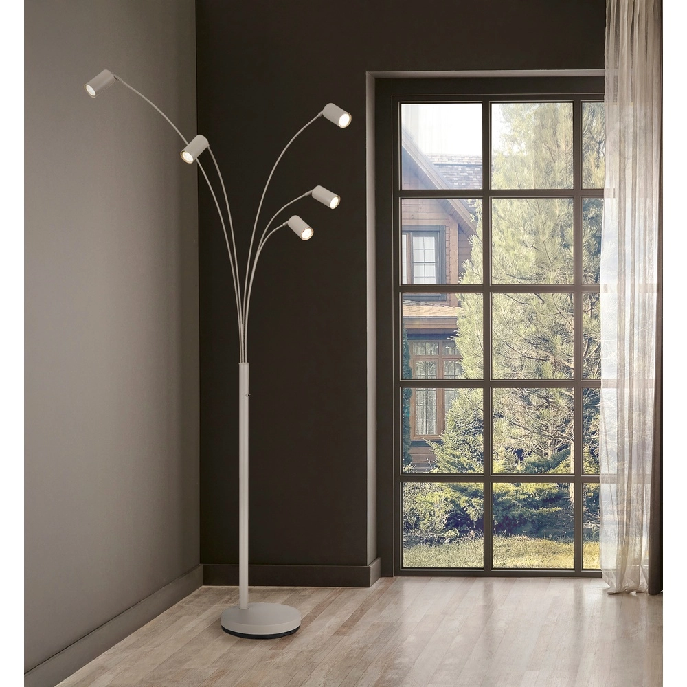 5-lichts vloerlamp Robby zand bruin Globo 9007371566365