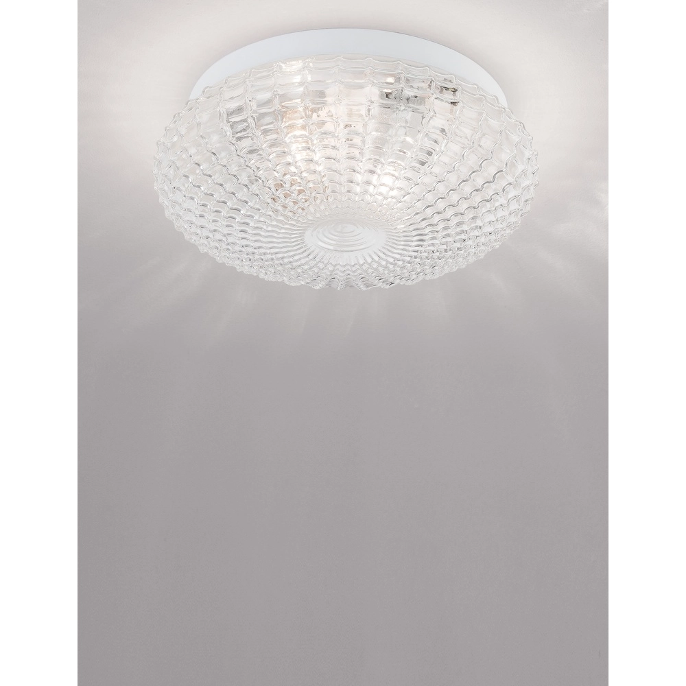 Plafondlamp Clam helder glas