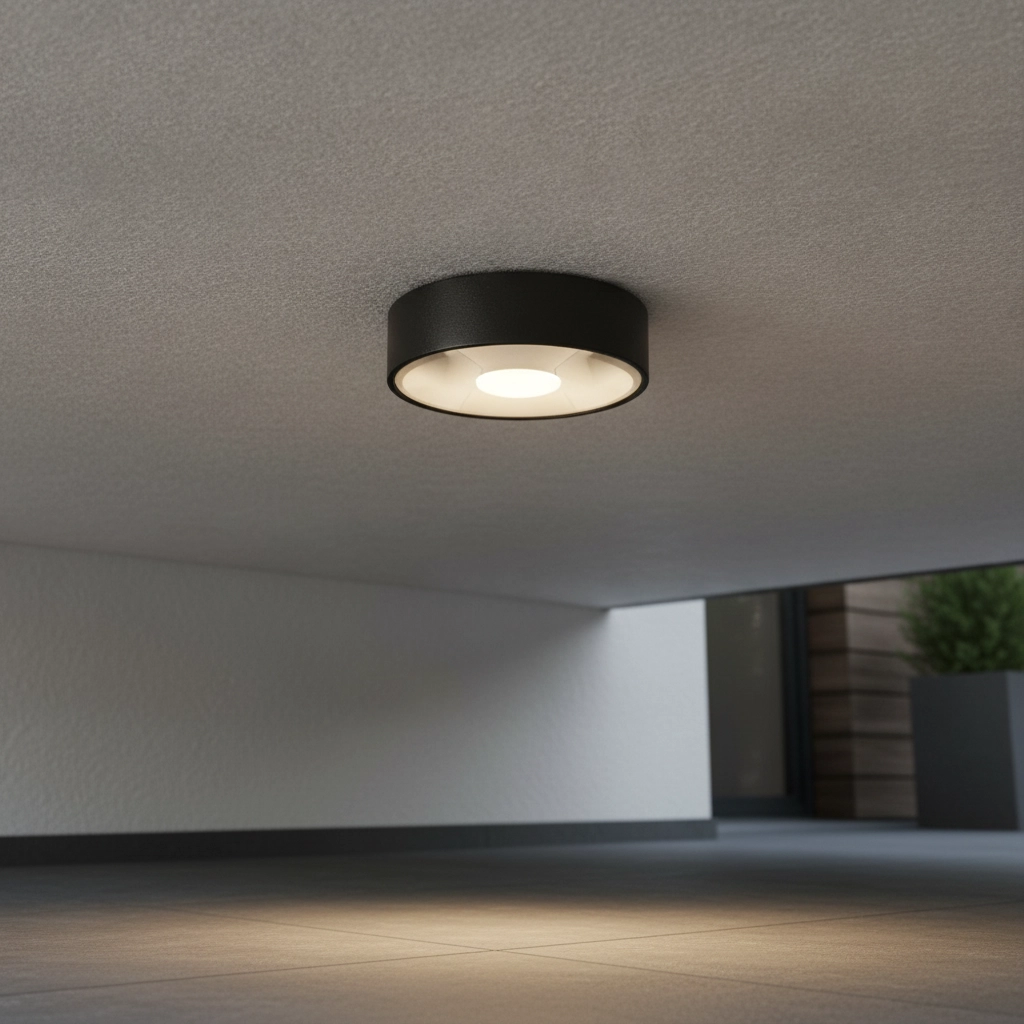 Strakke plafondlamp Grix zwart