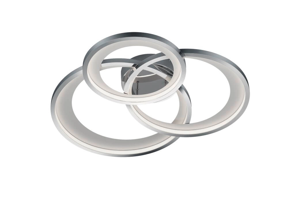 Plafonnière Granada 3-rings chroom